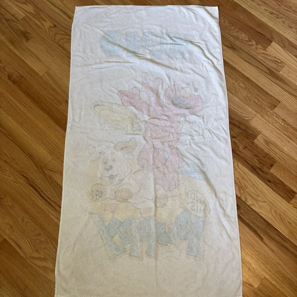 Vintage Franco Sesame Street Beach Towel Elmo And His Puppy 51